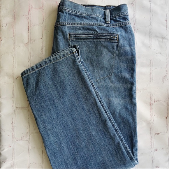 Talbots Denim - [Talbots] Crop zip pocket light wash plus jean 16